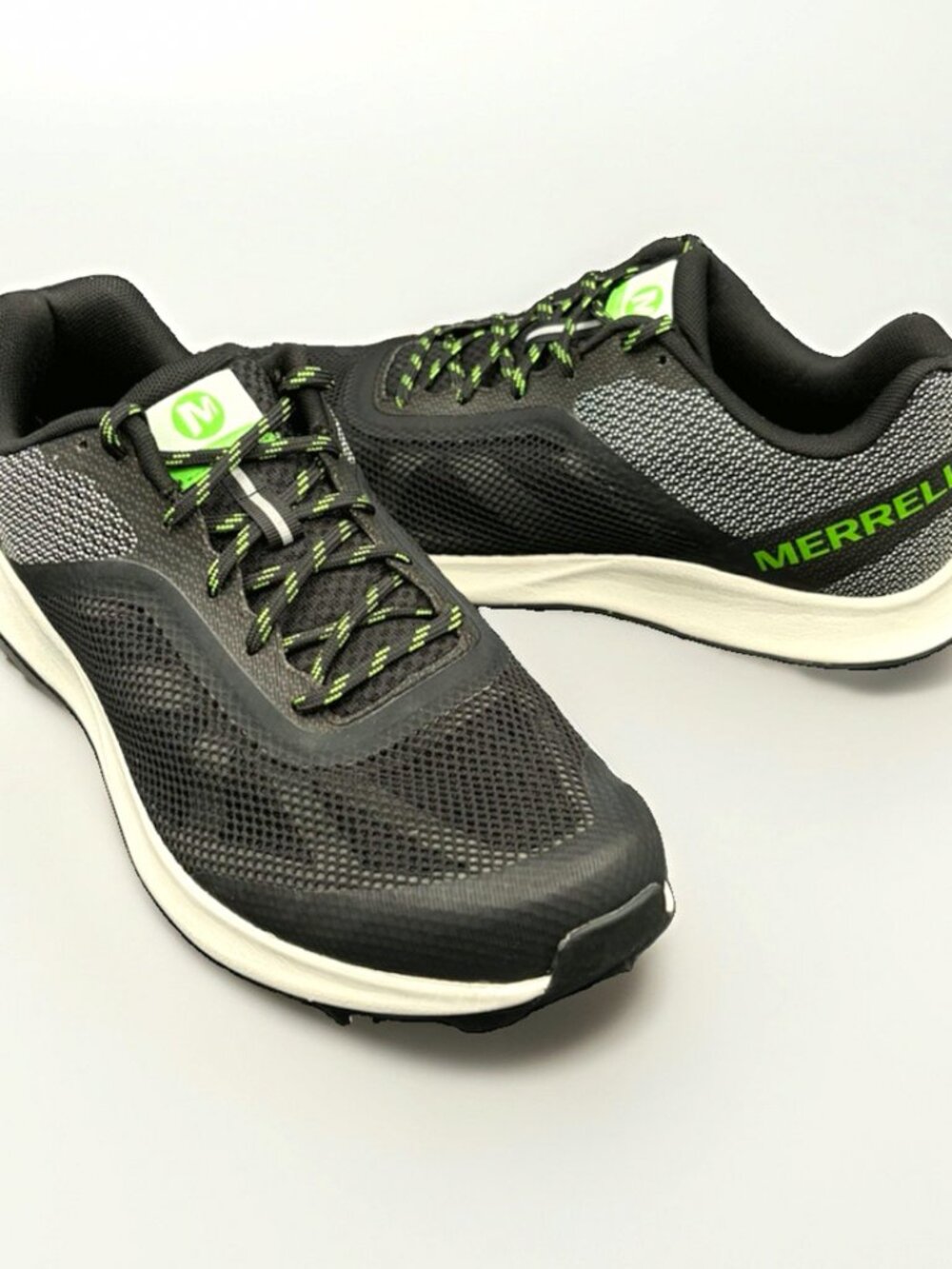 NEW Merrell Men's Trail Hiking Shoes Black/Gray/Green US 9 Medium MPN J067239